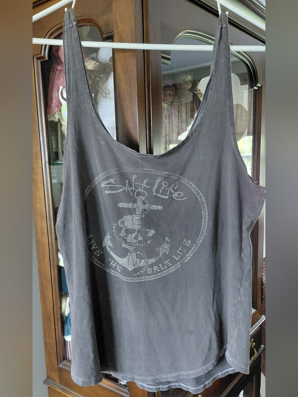Sea Life Graphic Tank Top - Black